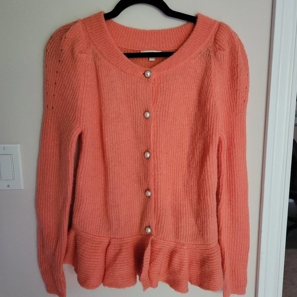 Goelia Sweaters - Goelia Mohair Sweater with  Pearl Adorned Buttons